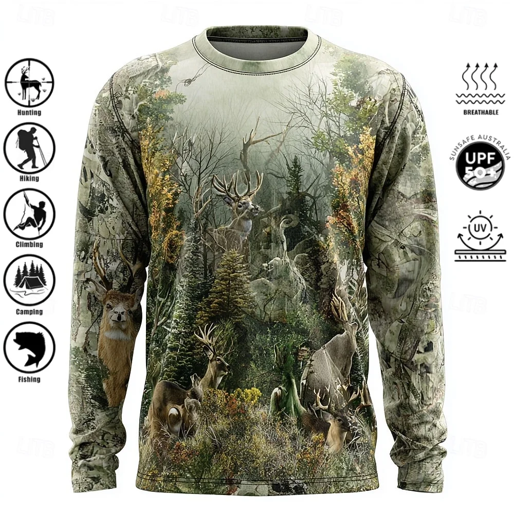 Men Long Sleeve T-shirt Polyes - Outdoor Hunting Prints recension och pris